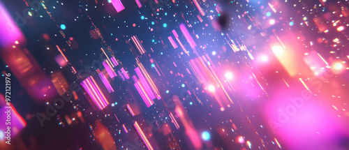 Neon Star Trails: A mesmerizing dance of light and color, with vibrant streaks painting a cosmic tapestry across a dark, star-dusted canvas. 