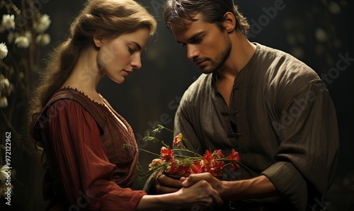 Man and Woman Standing Together photo