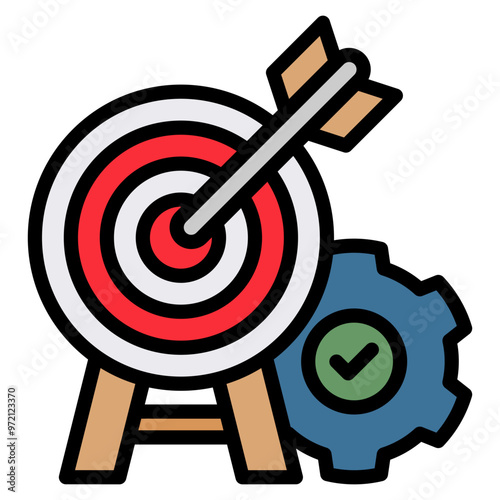 Goal Setting Icons For Design Elements 