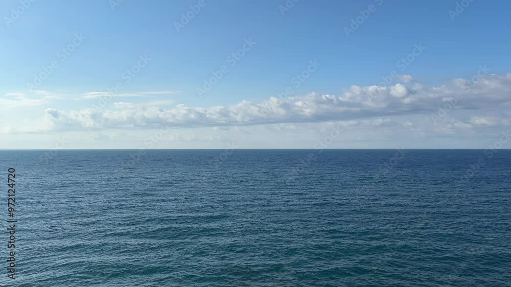 custom made wallpaper toronto digitalBlue sea flowing calm water and long cloud in the sky.