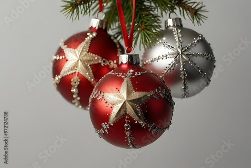 Christmas toy on a branch of a fur-tree