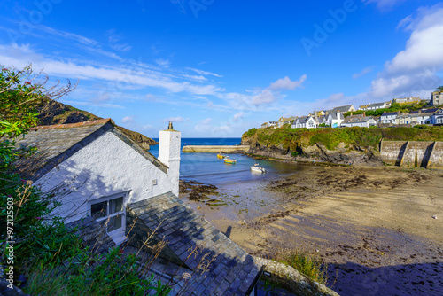 Village, port and bay in Port Isaac photo