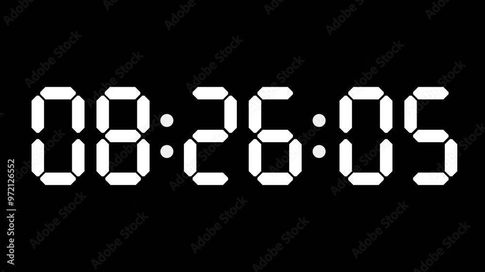08:26 - 60 Second Full-Screen Countdown Timer with 7-Segment Display | 8:26 AM (Eight O'Clock Twenty-Six Minutes) | Eight O'Clock, Twenty-Six Minutes 08:26 - 60 Second Full-Screen Countdown Timer with 7-Segment Display | 8:26 AM (Eight O'Clock Twenty-Six Minutes) | Eight O'Clock, Twenty-Six Minutes