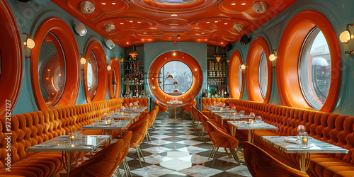 retrofuturistic restaurant