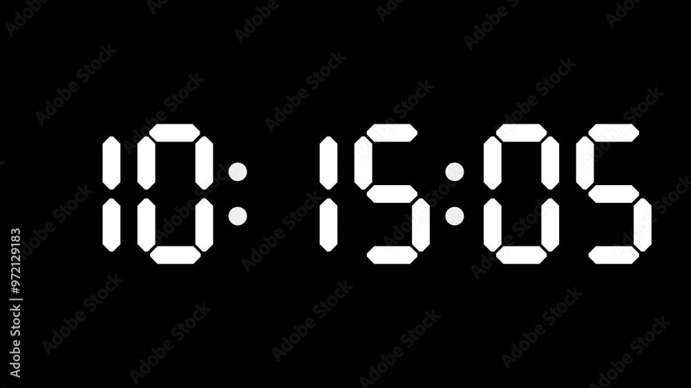 10:15 - 60 Second Full-Screen Countdown Timer with 7-Segment Display | 10:15 AM (Ten O'Clock Fifteen Minutes) | Ten O'Clock, Fifteen Minutes 10:15 - 60 Second Full-Screen Countdown Timer with 7-Segment Display | 10:15 AM (Ten O'Clock Fifteen Minutes) | Ten O'Clock, Fifteen Minutes