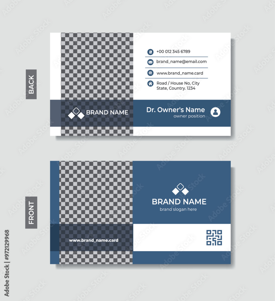 Modern business card template design for business and multiparous use Modern business card template design for business and multiparous use
