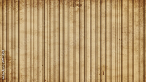 Vintage Stripes: Worn Paper with Distressed Vertical Pattern in Beige and Brown