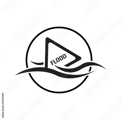 flood zone sign on white background	