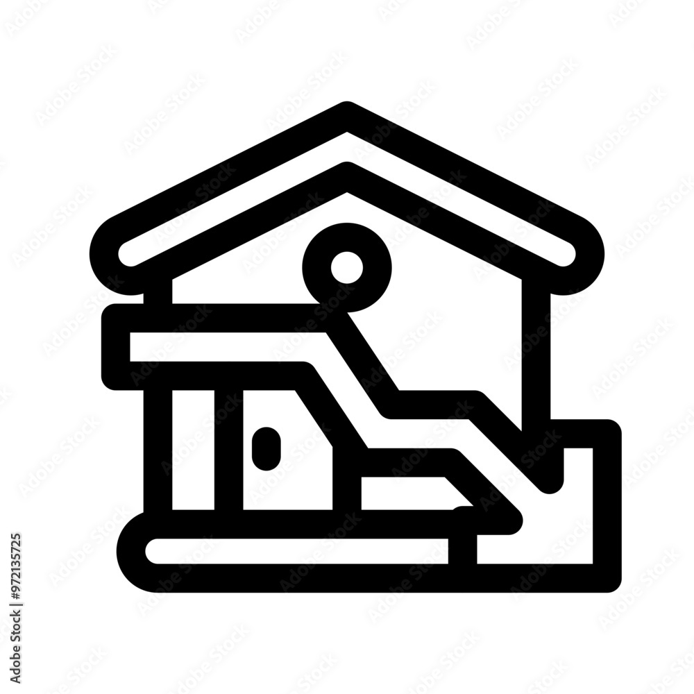 Housing Market Collapse Icon Housing Market Collapse Icon
