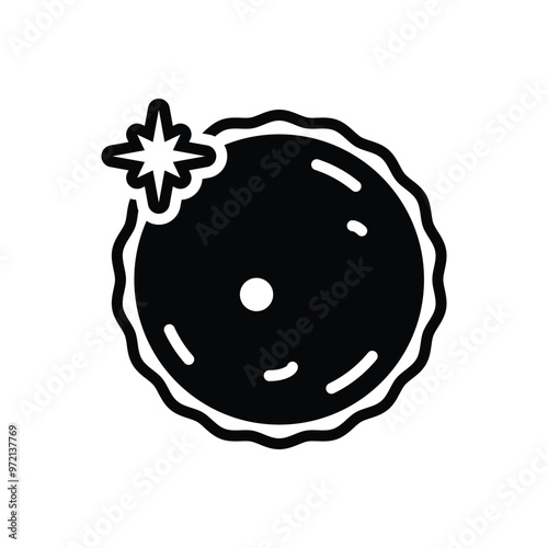 Black solid icon for eclipse