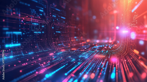 A Caucasian man is depicted in a 3D motion, with his hands moving in a dynamic, fluid motion reminiscent of the Shiva god avatar. The vibrant, multi-colored neon lights create a striking backdrop, imm