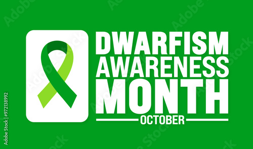 Dwarfism Awareness Month background or banner design template is observed every year in October. Holiday concept. Template for card, poster, placard, template. eps 10