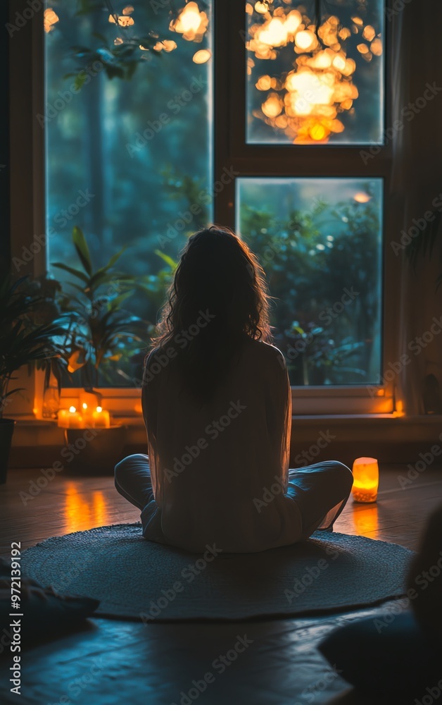 Meditative rite practiced in solitude, with soft light reflecting tranquility focus on, mindfulness theme, ethereal, Overlay, cozy living room Meditative rite practiced in solitude, with soft light reflecting tranquility focus on, mindfulness theme, ethereal, Overlay, cozy living room