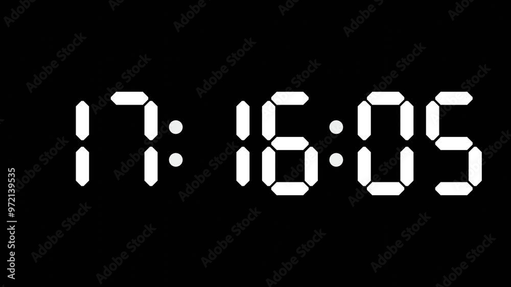 17:16 - 60 Second Full-Screen Countdown Timer with 7-Segment Display | 5:16 PM (Five O'Clock Sixteen Minutes) | Seventeen O'Clock, Sixteen Minutes 17:16 - 60 Second Full-Screen Countdown Timer with 7-Segment Display | 5:16 PM (Five O'Clock Sixteen Minutes) | Seventeen O'Clock, Sixteen Minutes