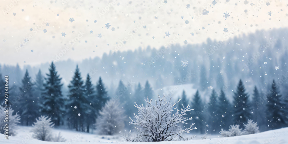 Majestic Snow Covered Mountain Peaks in Winter Majestic Snow Covered Mountain Peaks in Winter