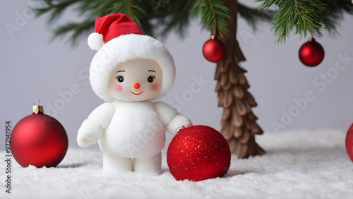 christmas decoration with snowman