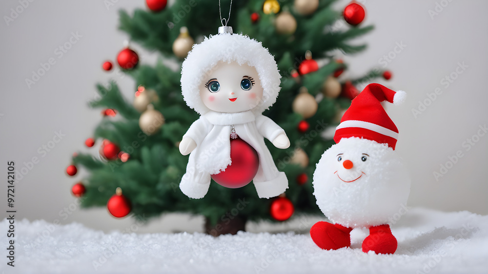 christmas decoration with snowman