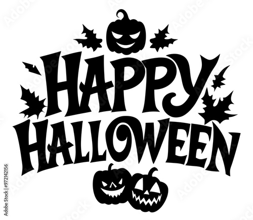 Happy Halloween text VECTOR