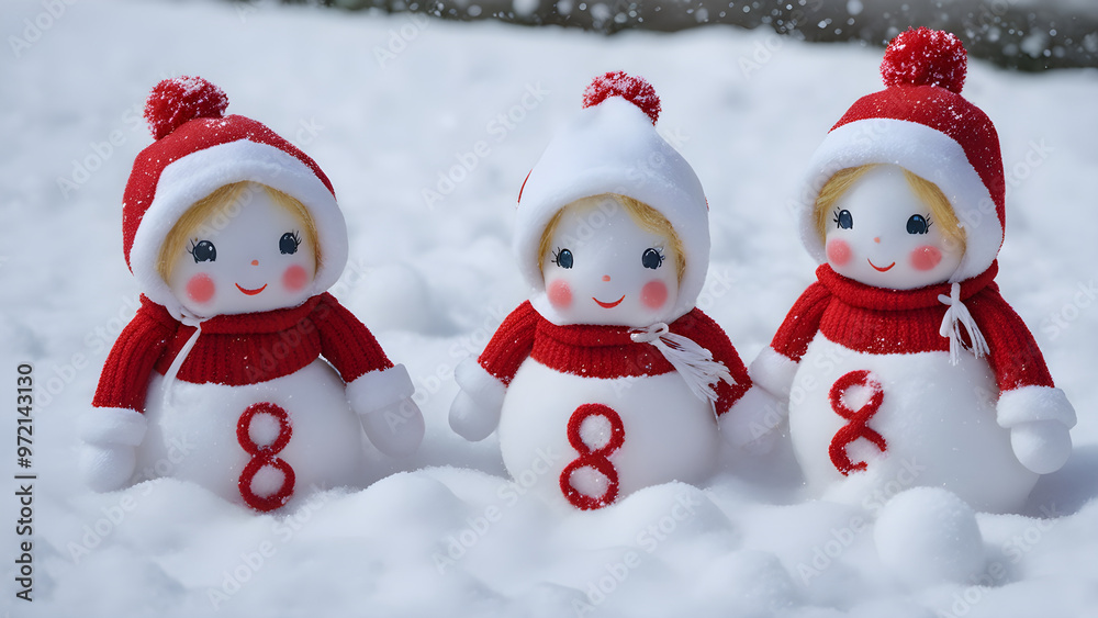 christmas decoration with snowman christmas decoration with snowman