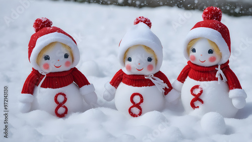 christmas decoration with snowman