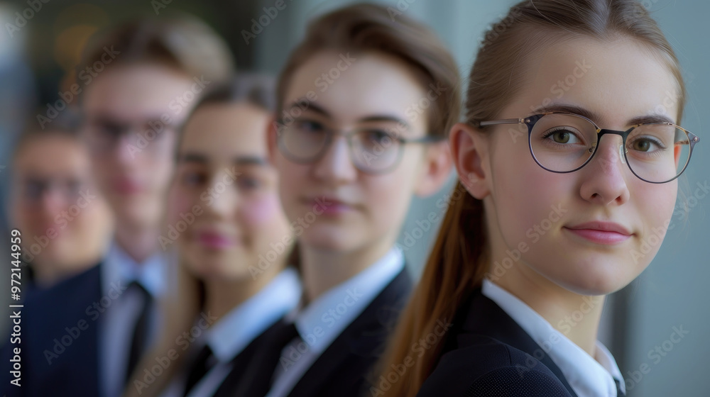 Portrait of students at the university. Portrait of students at the university.