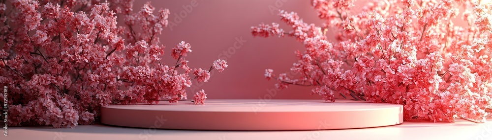 Podium background product cosmetic green platform display blue stand stage presentation mockup Podium background product cosmetic green platform display blue stand stage presentation mockup