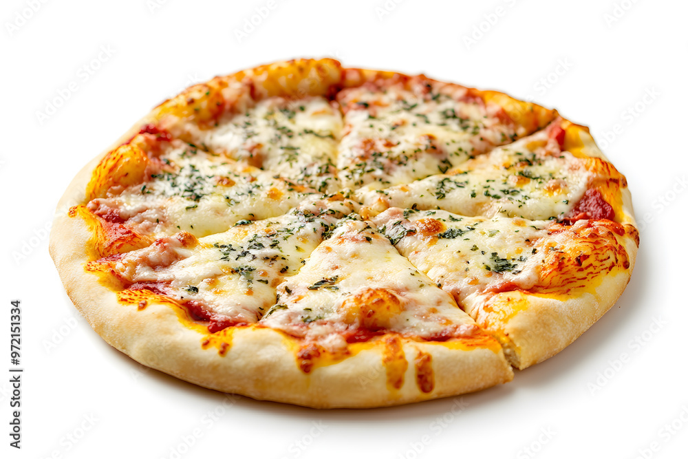 Quattro Formaggi pizza isolated on white background Quattro Formaggi pizza isolated on white background