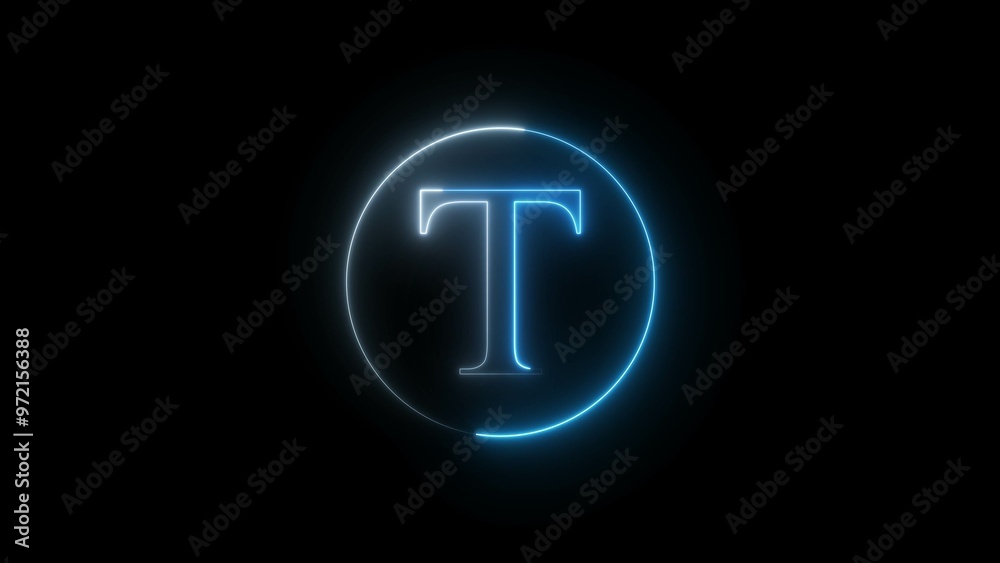 Neon Glowing Alphabet Letter Sign Illustration Background. Neon Glowing Alphabet Letter Sign Illustration Background.