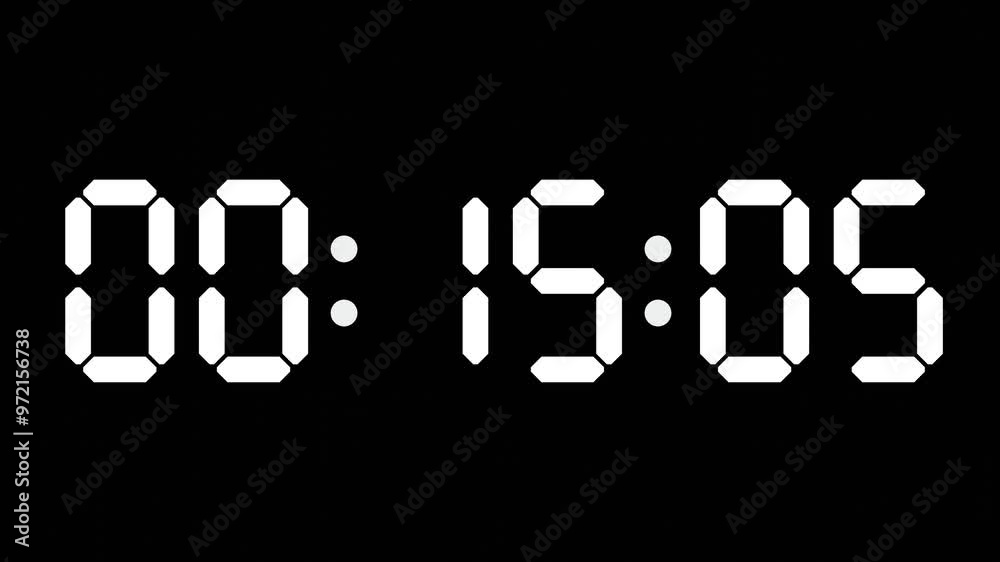 00:15 - 60 Second Full-Screen Countdown Timer with 7-Segment Display | 12:15 AM (Twelve O'Clock Fifteen Minutes) | Zero O'clock, Fifteen Minutes 00:15 - 60 Second Full-Screen Countdown Timer with 7-Segment Display | 12:15 AM (Twelve O'Clock Fifteen Minutes) | Zero O'clock, Fifteen Minutes