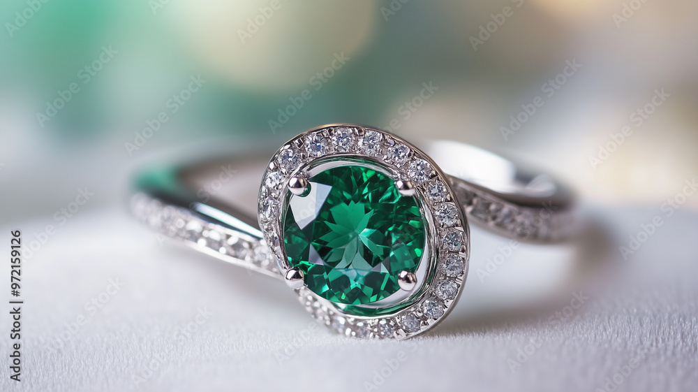 Diamond Ring Surrounded by Colorful Gemstones Elegantly Displayed on a Velvet Surface Diamond Ring Surrounded by Colorful Gemstones Elegantly Displayed on a Velvet Surface