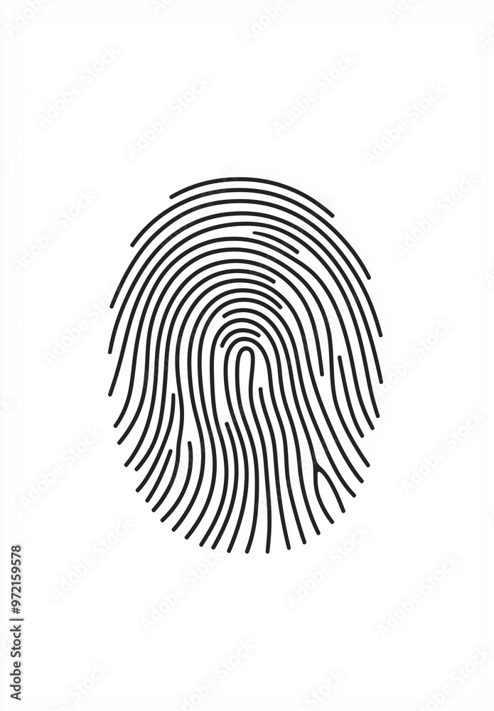 fingerprint on a white background fingerprint on a white background