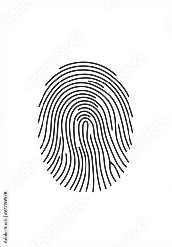 fingerprint on a white background