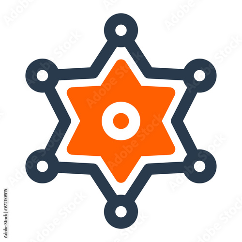 Sheriff's Star Badge Icon