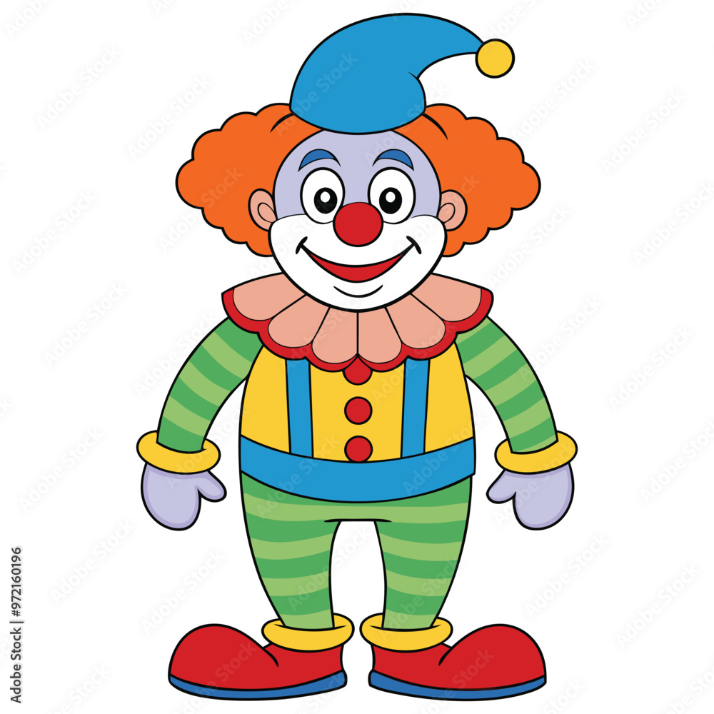 Colorful clown cartoon character Colorful clown cartoon character