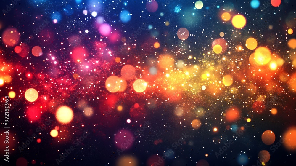 Colorful Bokeh Background with Sparkling Lights Creating a Dreamy Atmosphere Colorful Bokeh Background with Sparkling Lights Creating a Dreamy Atmosphere