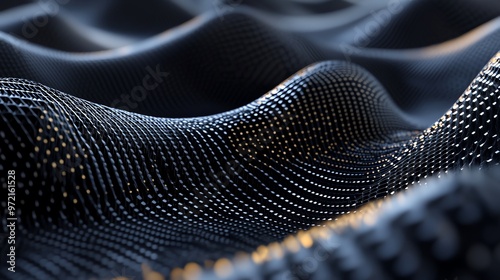 Abstract dark blue and silver patterned background.