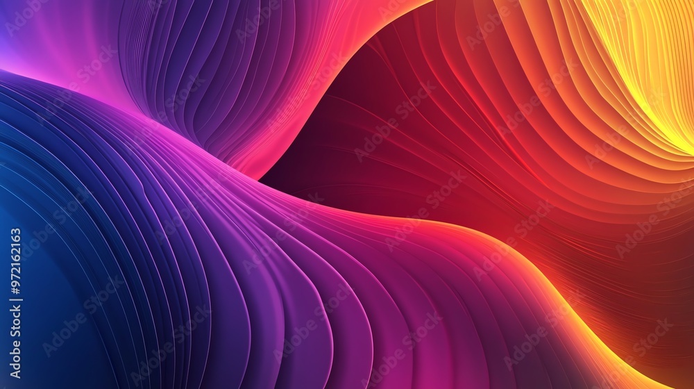 Obraz premium Abstract colorful background with wavy lines.