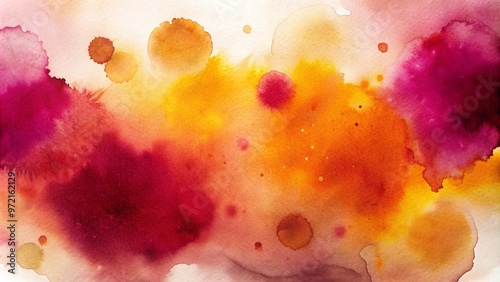 Colorful watercolor splash.Multicolored paint stain for your creative and inspired projects. photo