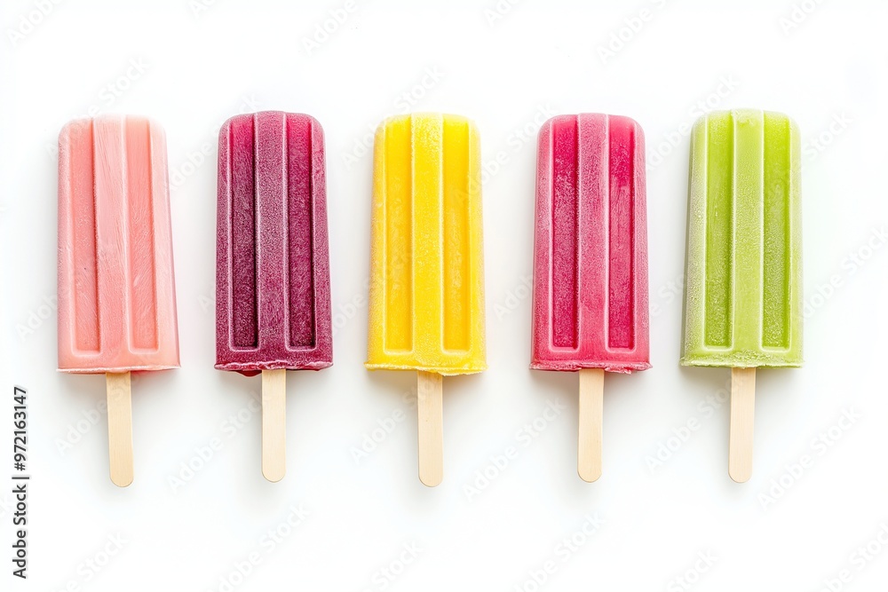 Colorful Popsicle ice cream isolated on background Colorful Popsicle ice cream isolated on background