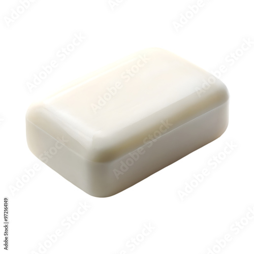 white soap isolated on transparent background