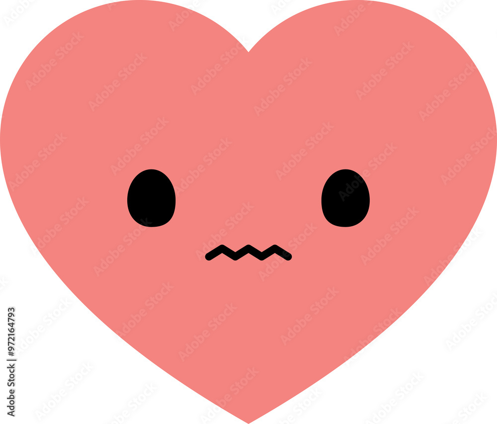 Scary red heart cartoon characters. Flat design illustration.
Scary red heart cartoon characters. Flat design illustration.