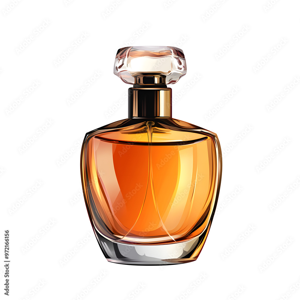 Perfume bottle illustration isolated on white background