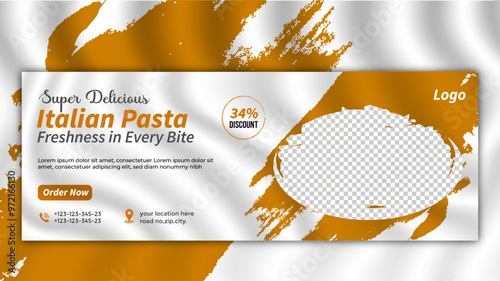 Restaurant Food Menu facebook cover Design template.