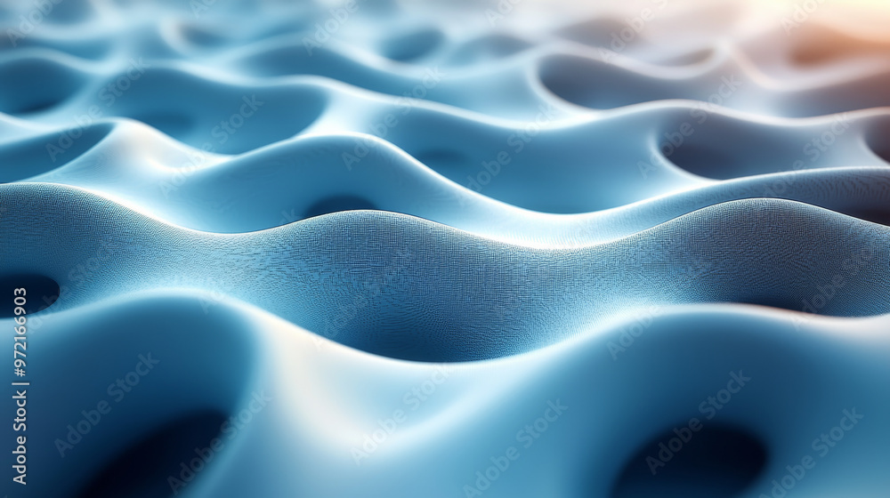 Obraz premium Abstract blue and white undulating texture