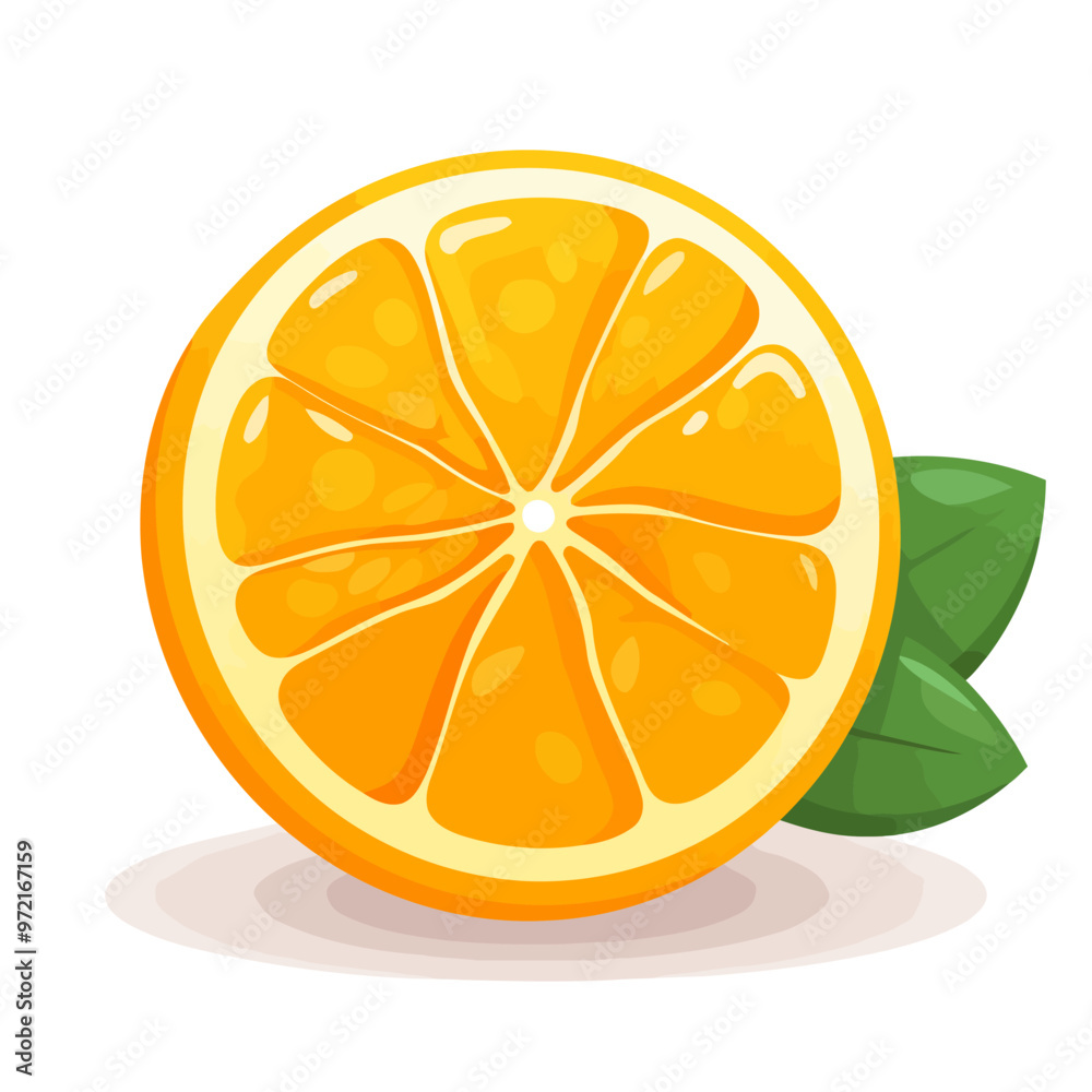 Orange icon. Orange image isolated. Sliced orange in flat design. Vector illustration Orange icon. Orange image isolated. Sliced orange in flat design. Vector illustration