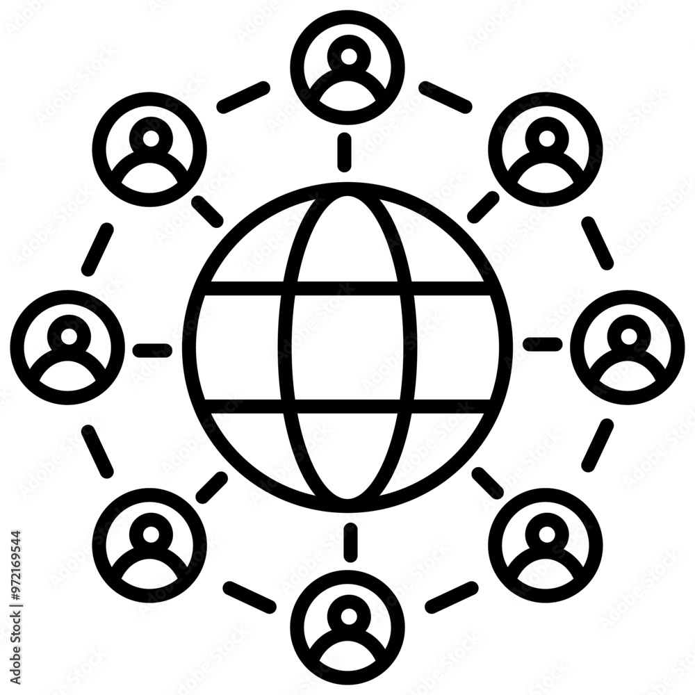 Bussines Networking icon, online community Bussines Networking icon, online community