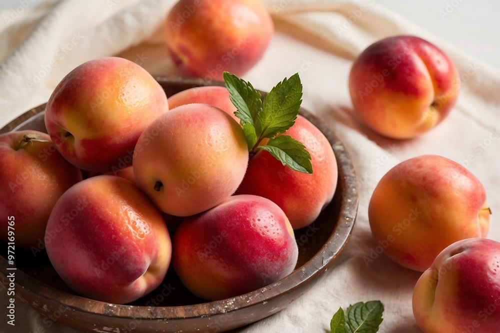 Modern Peach Still Life Photos, Fresh Peaches on White, Vibrant Peaches Art Display, Classic Peach Still Life Art Modern Peach Still Life Photos, Fresh Peaches on White, Vibrant Peaches Art Display, Classic Peach Still Life Art