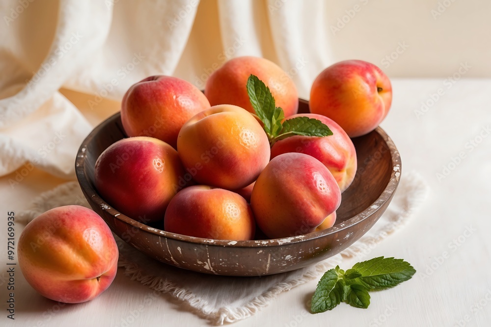 Bold Peach Still Life Image, Beautiful Peaches Still Life, Fresh Peaches in Bright Display, Vibrant Peach Art Photography Bold Peach Still Life Image, Beautiful Peaches Still Life, Fresh Peaches in Bright Display, Vibrant Peach Art Photography
