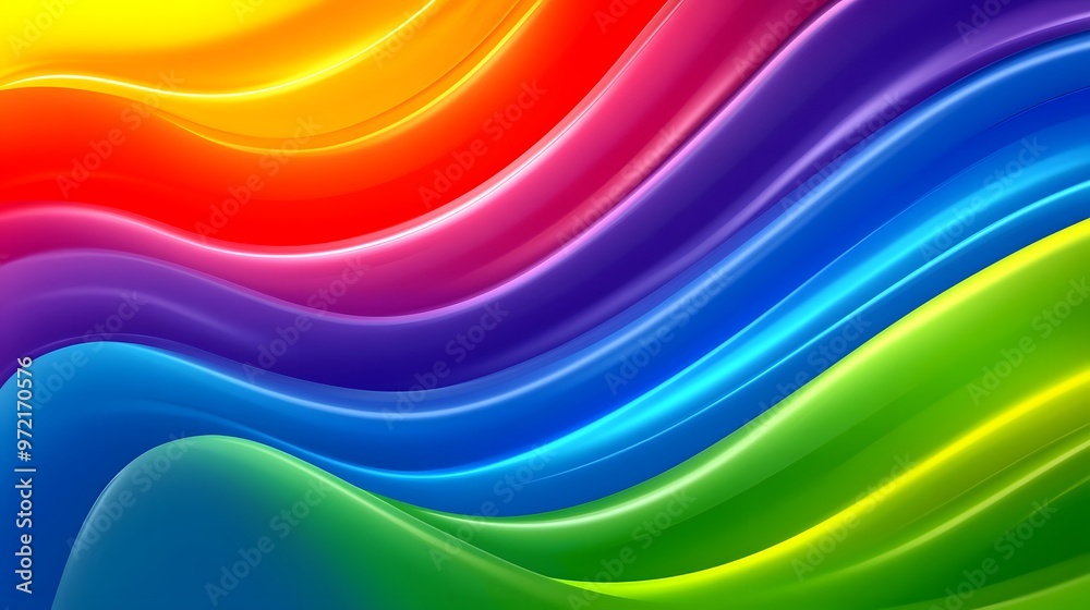 Abstract Rainbow Wave Background Colorful Swirls Design Abstract Rainbow Wave Background Colorful Swirls Design
