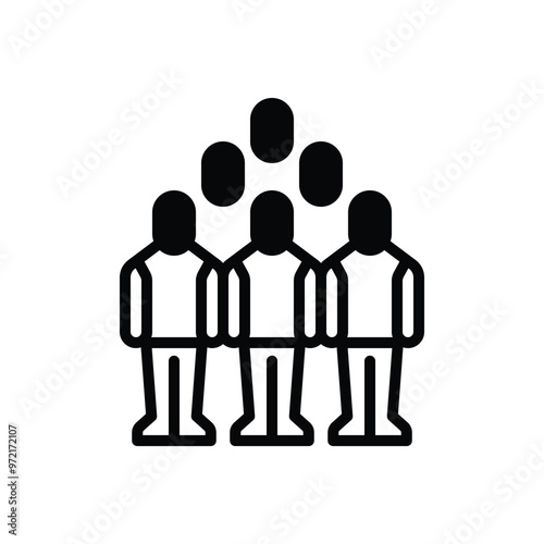 Black solid icon for community